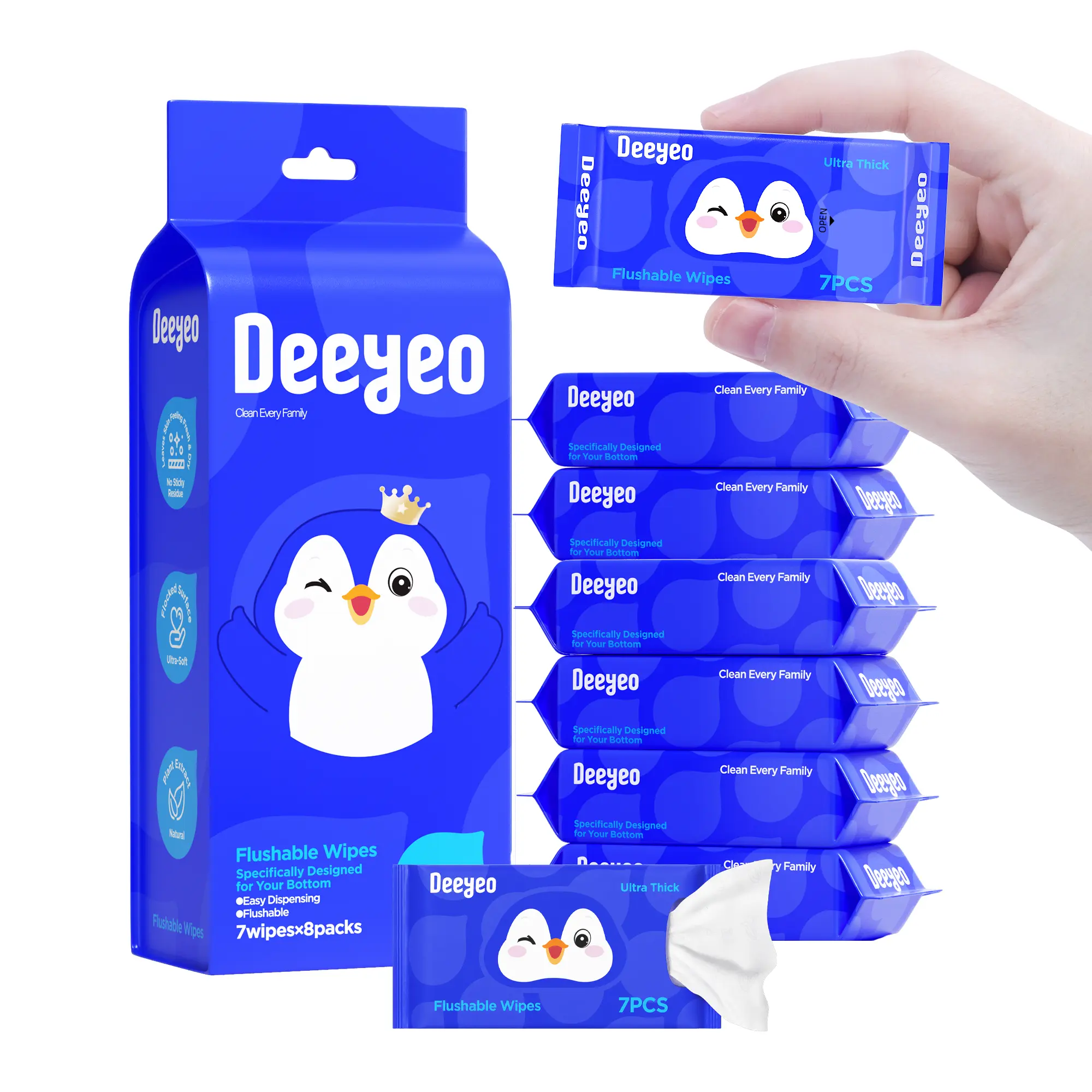 8 Bags Travel-sized Flushable Wipes, Mini Toilet Wipes and Extra-thick Bathroom Cleaning Wipes 8 Bags Travel-sized Flushable Wipes, Mini Toilet Wipes and Extra-thick Bathroom Cleaning Wipes