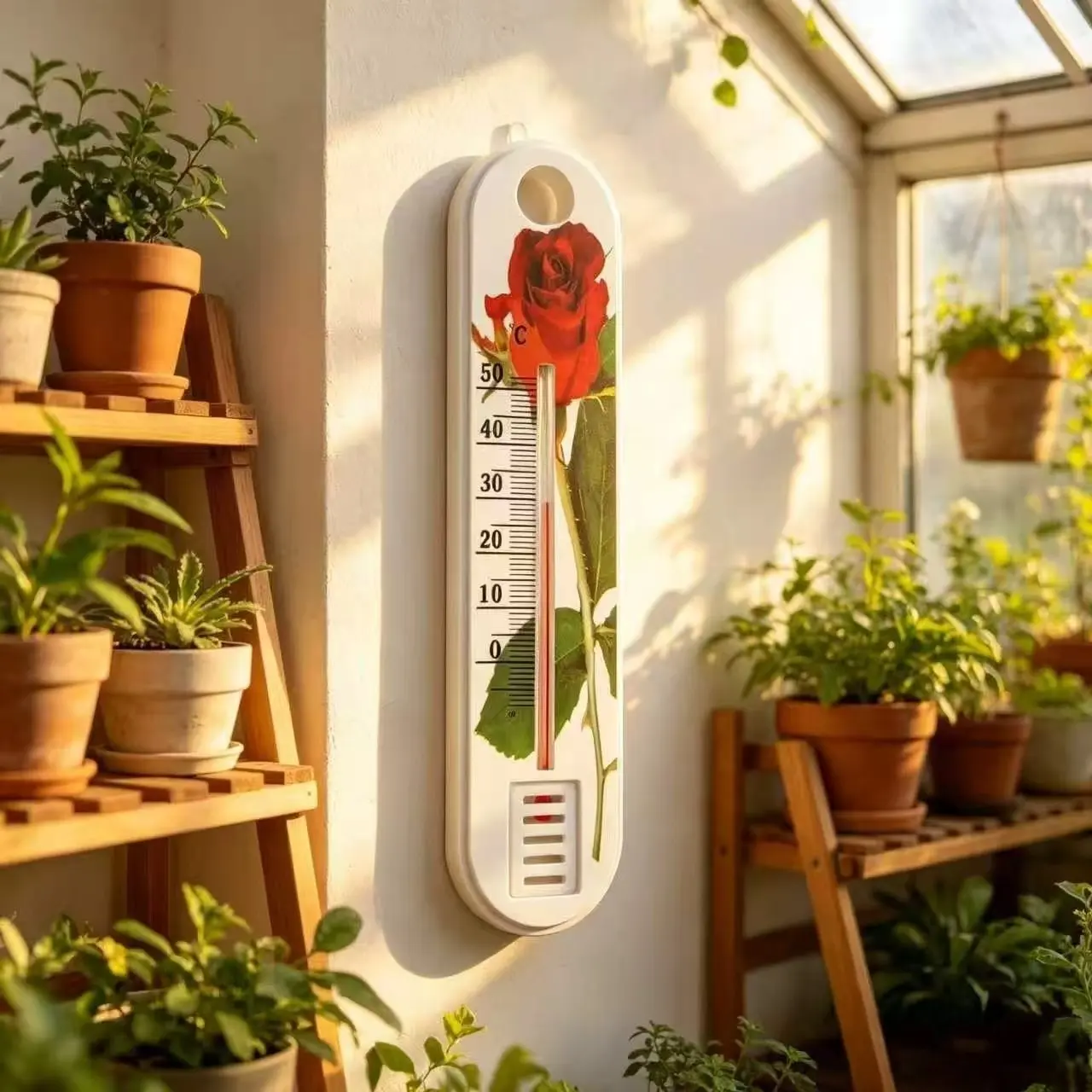 High Precision Thermometer, Rose Garden Thermometer, Perfect Birthday Gift, Accurate Temperature Measurement, Ideal for Gardening Enthusiasts