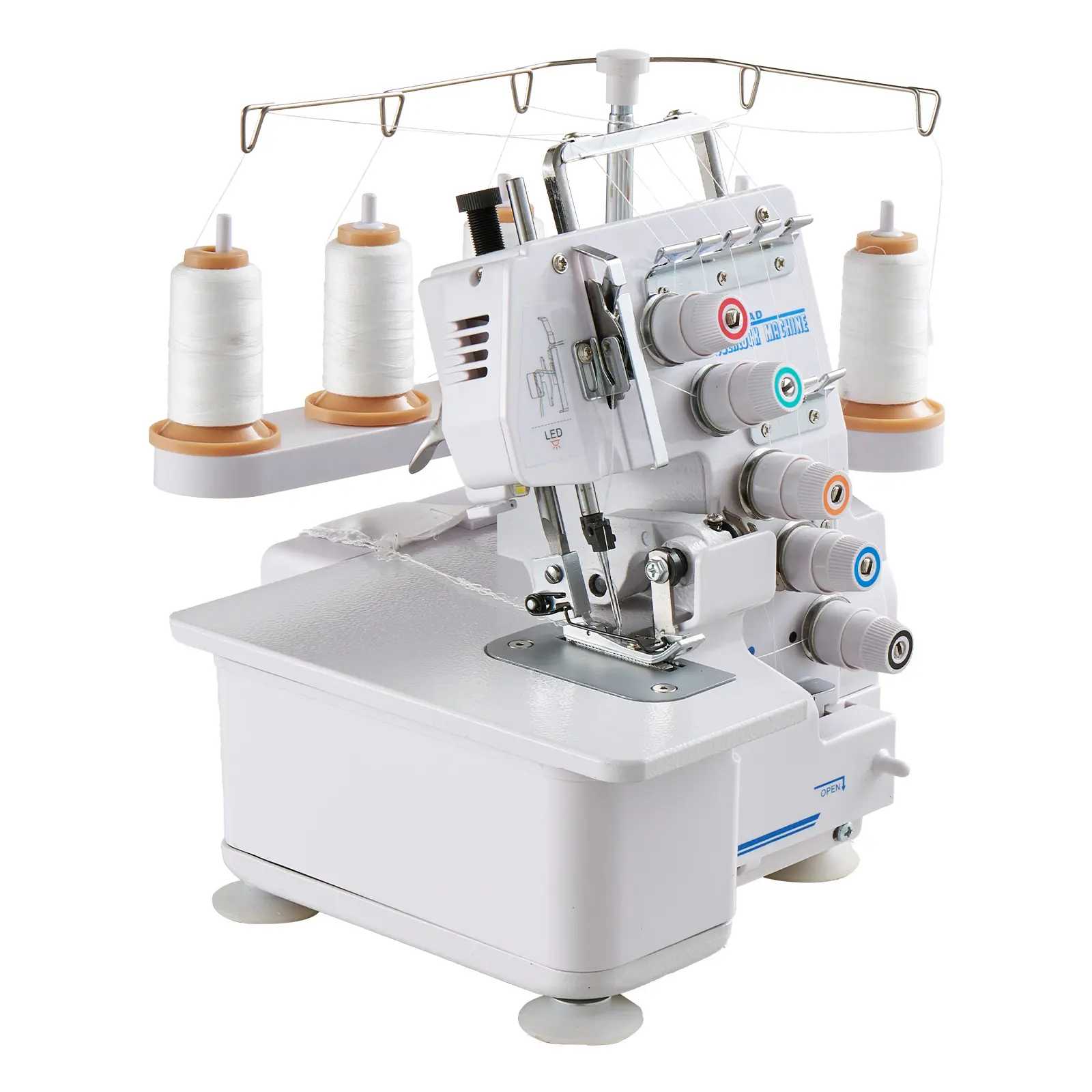 Serger Overlock Sewing Machine, 2W Light Power, 112W Rated Power, With LED Light and Strong Suction Feet, Long-Lasting Iron Structure