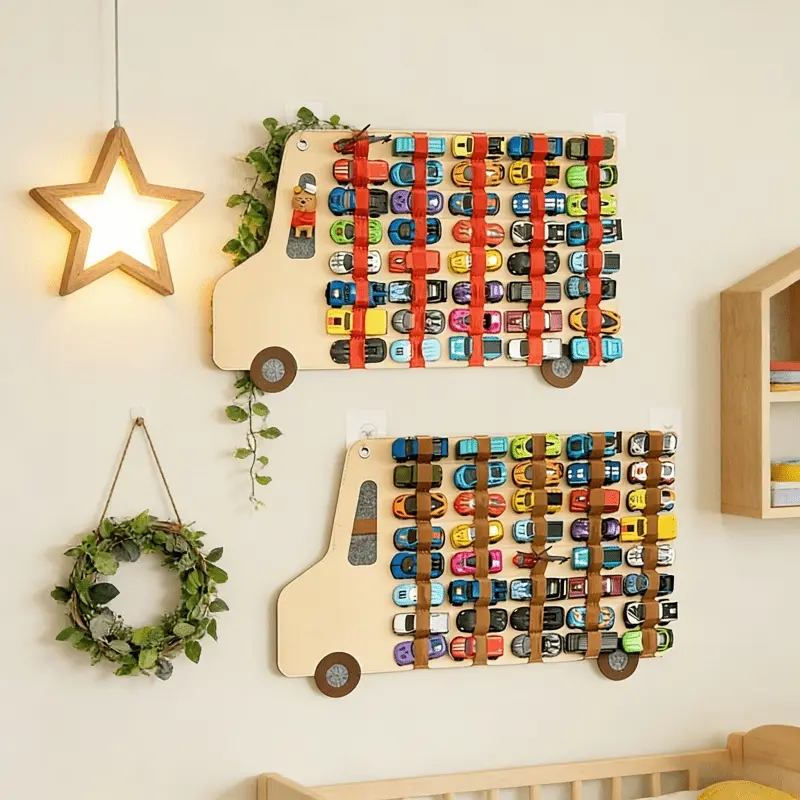 Fits 1:64 Scale Cars - Small Car Storage Bag, Storage Toy Car Display Wall Rack, Wall Mounted Organizer, Stylish Entrance, Bedroom And Car Interior Wall Decoration/Accessory, Organizing Shelf