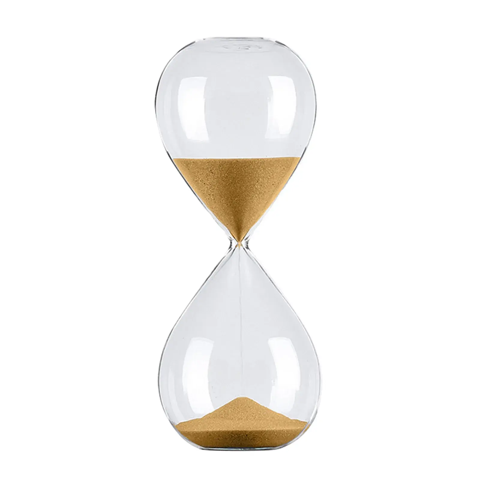 Elegant Glass Sand Timer Hourglass - 5 Min, 60 Min Visual Timers for Kids, Premium Focus Tool, Desk, Shelf, Mantle Home Decor Piece