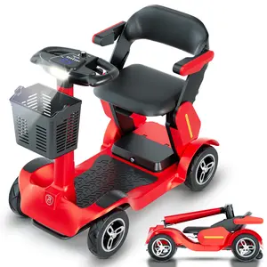 SPD2 Peak 1000W 4 Wheel Mobility Scooter,Electric Powered Wheelchair Device with 35Mile Long Range Power Extended Battery with Charger & Basket, for Travel/Elder/Adult/Handicap/Disability,Gray