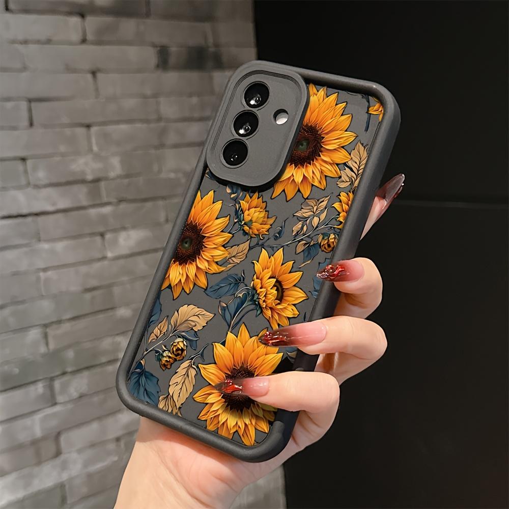 Creative Sunflower Phone Cases Compatible with Samsung Galaxy S26 S25 S24 S23 S22 S21 Fe Plus Ultra A13 A14 A15 A16 A17 A33 A34 A35 A36 A52 A53 A54 Note20, Soft TPU Back Cover for Drop Protection.