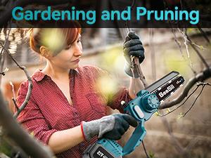 2 in 1 Cordless 8 inch Pole Saw, SeeSii Power Electric Polesaw for Tree Trimming with 2X4.0Ah batteries, Chain Saw with Extension Pole, Limb Branch Cutter Pruner CH800B #TikTokShopBlackFriday