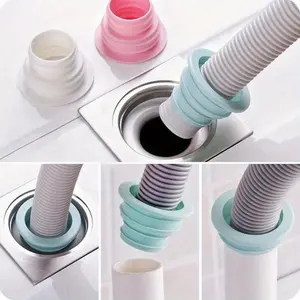 1pc Plastic Sewer Pipe Seal Ring, Washing Machine Anti-Odor Retractable Drain Plug Connector, Flexible Floor Drain Cover for Kitchen And Bathroom Piping