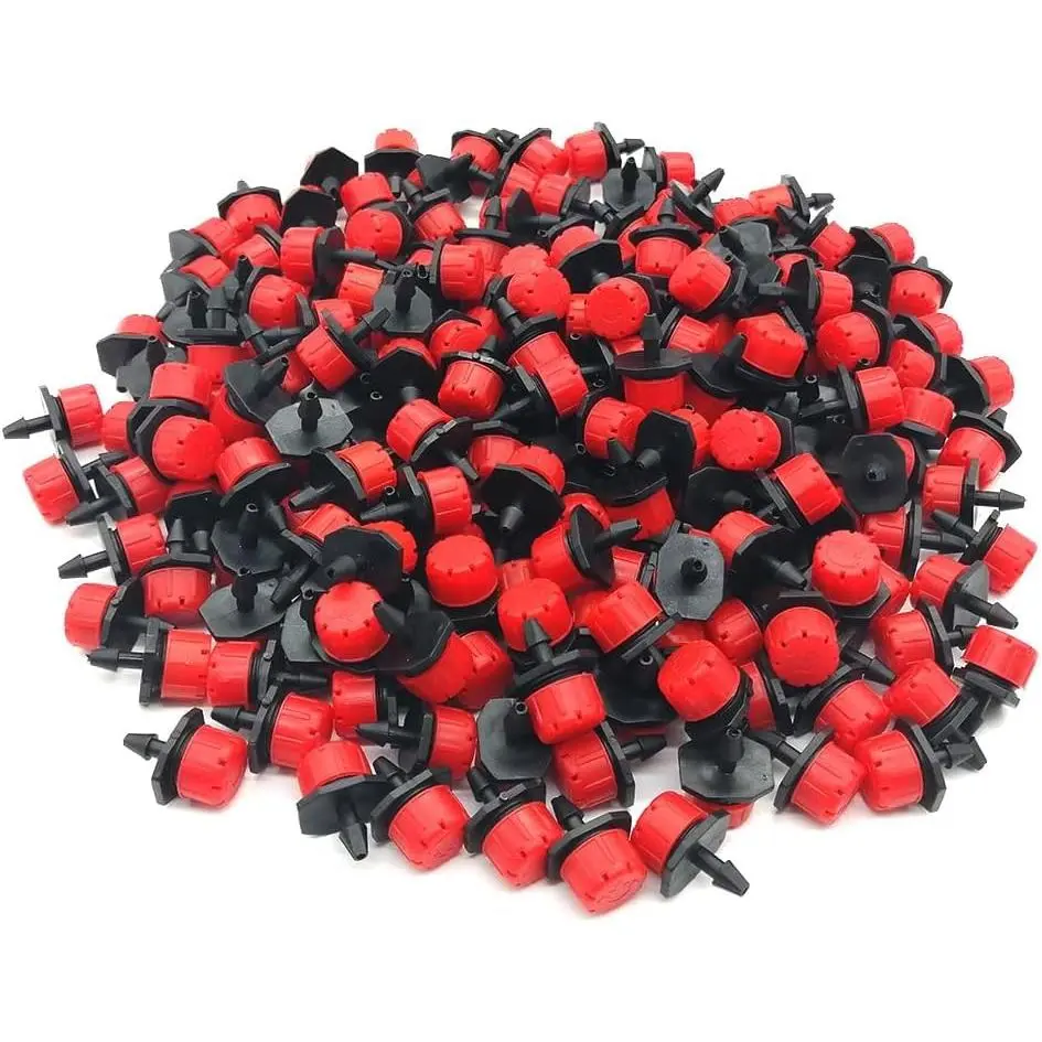 1/4 Inch Adjustable Drip Irrigation , Irrigation Drippers Sprinklers for Drip Irrigation System (200)