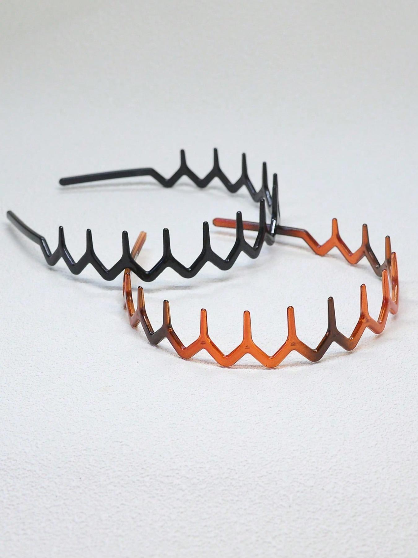 Wave Design Hair Hoop, Casual Versatile Hair Accessories for Women & Girls, Minimalist Headwear Suitable for Thick Hair, Zigzag Headband, Zig Zag Headbands