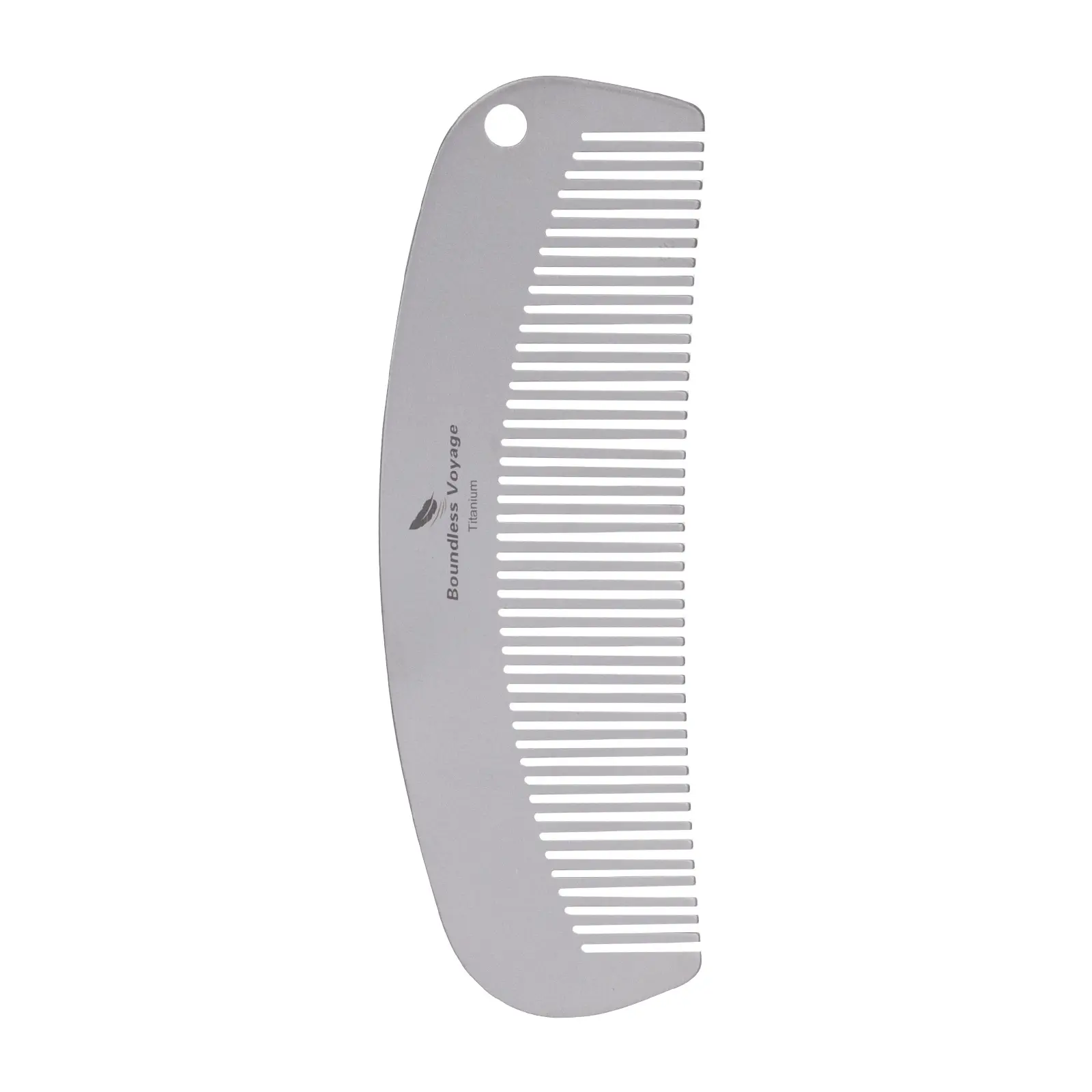 Boundless Voyage Titanium Hair Comb, Ultra-Light Metal Anti-Static Straight Comb for Bangs and Beards