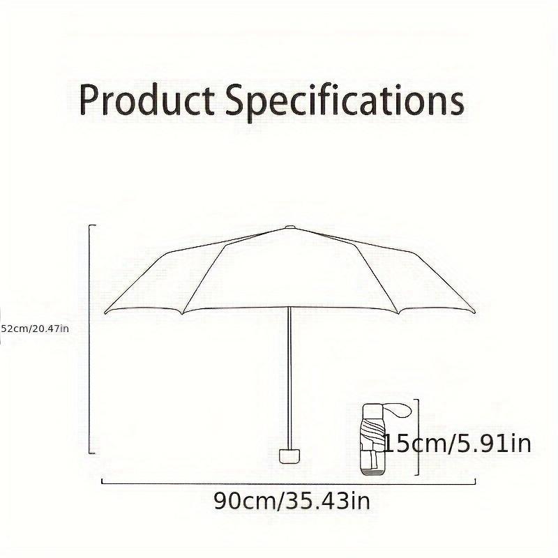 SleekHush Folding Super Mini Pocket Umbrella - Ultra-Light, Reinforced Windproof, UV Blocking for Travel, Daily Use, Pastel Colors