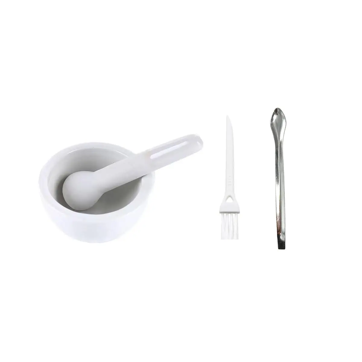 3.2inch Ceramic Mortar and Pestle Set Pill Crusher Spice Crusher Ceramic Mixing Grinding Bowl Set Includes Brush and Spoon