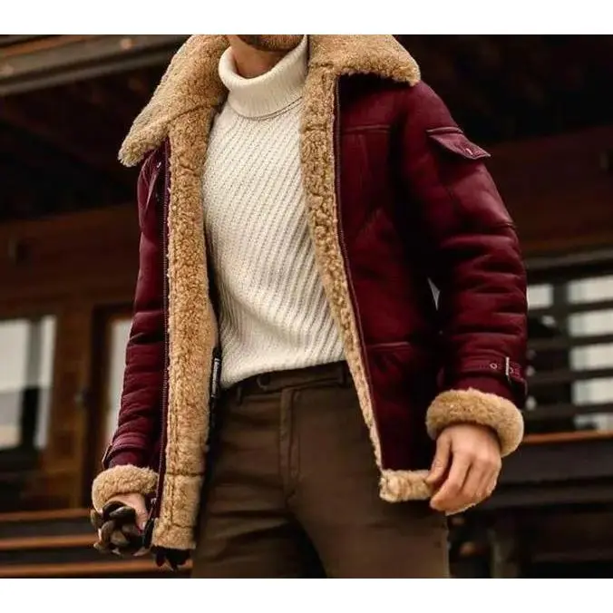 Winter Jacket Mens Military Fleece Jacket Warm Coats with Fur Collar Army Tactical Design