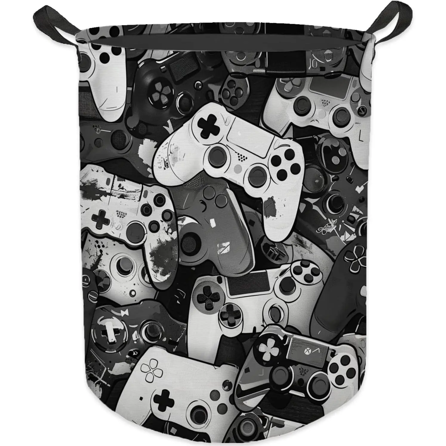 Gaming Gamer Laundry Basket,   Controller  Collapsible Laundry Hamper Dirty Clothes Storage  Bin Organizer for Boys  Room Bedroom College Dorm Bathroom
