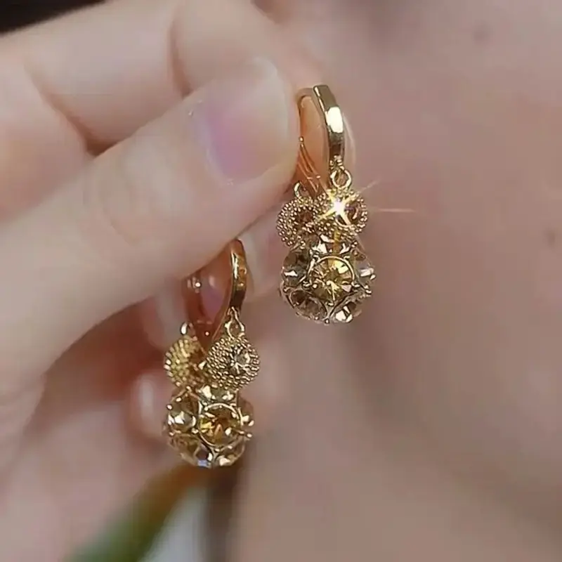 14K Gold Plated Durian Hoop Earrings, Unique Fruit Inspired Statement Jewelry, Sparkling Rhinestone Inlaid Hoop Earrings, Trendy Cute Ear Accessories, Exquisite Fashion Gift for Women and Girls