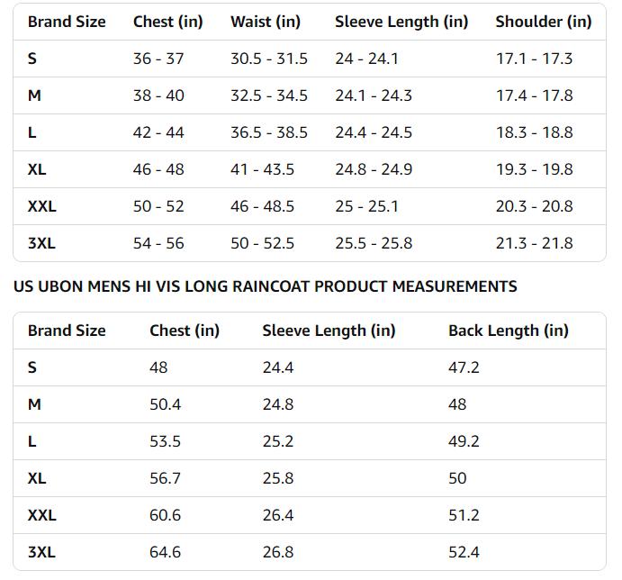 Men's Hi Vis Long Raincoat Waterproof Reflective Safety Rain Jacket High Visibility with Detachable Hood Men's Hi Vis Long Raincoat Waterproof Reflective Safety Rain Jacket High Visibility with Detachable Hood