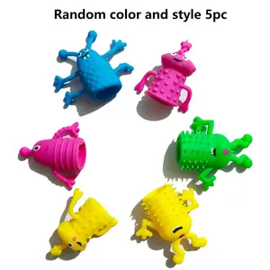 Christmas Gift Cartoon Finger Doll, Soft Gel Finger Doll, Monster Finger Finger Cots, Funny Prank Finger Expression Figurine Finger Cots, 5pc, 10pc, 15pc, 20pc, Random Color and Style