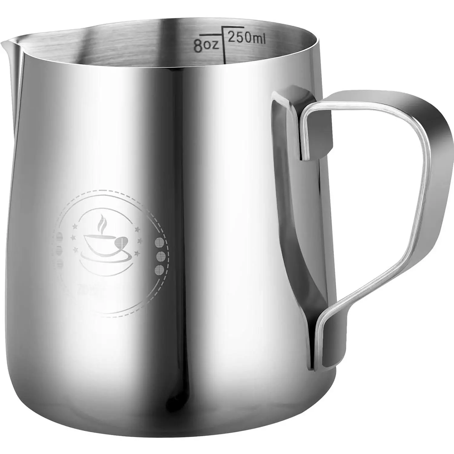 8Oz Mini Milk Frothing Pitcher – 250ml Single Serving Stainless Steel Espresso Steaming Pitchers, Precision Pouring for  Latte Art, Frother cup, Coffee Cappuccino Jug