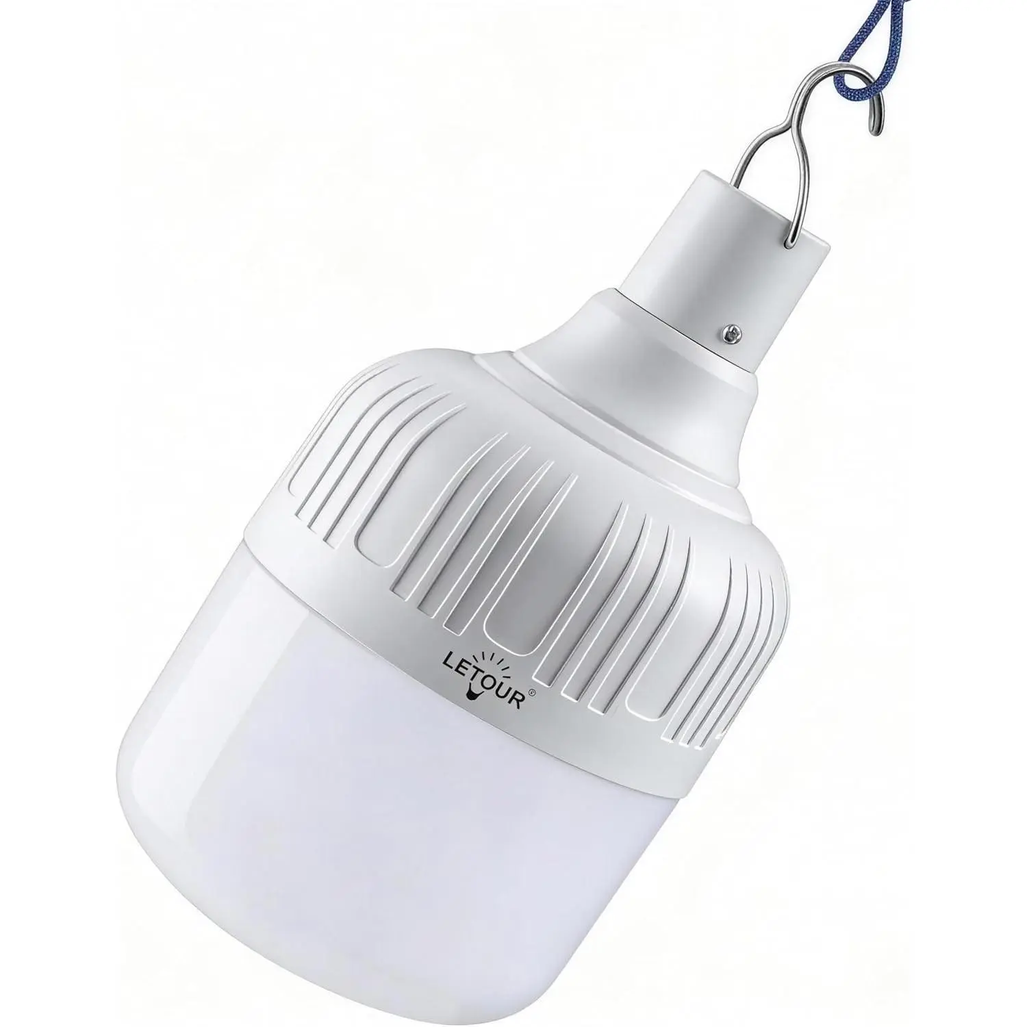 Camping Lantern Dimmable 8800mAh LED Light Bulb 5 Lighting Modes Rechargeable Hanging Tent Light 5000 Lumen Portable Emergency Lantern Power Failure Emergency Survival Kits Snowstorm