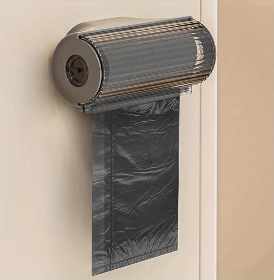 1pc Trash Bags Storage Box, Garbage Bag Dispenser For Kitchen Bathroom, Wall Mounted Grocery Bag Holder, Kitchen Plastic Bags Container, Home Kitchen