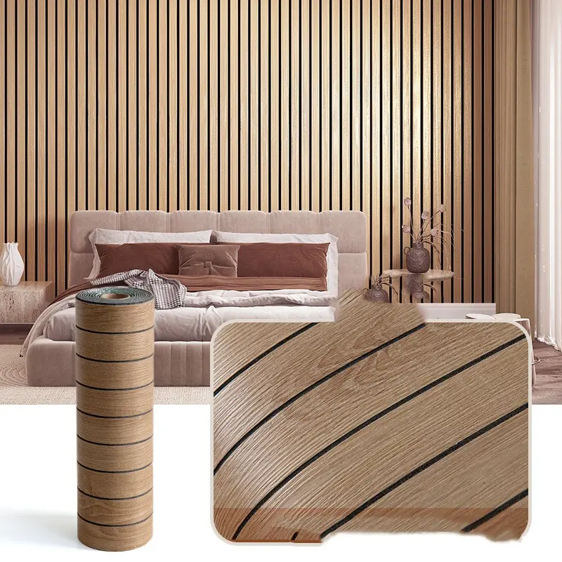 Self-adhesive Waterproof 3D Wood Grain Wall Panel - Peel and Stick Thickened Foam Wallpaper, Faux Wood Plankure, Moistureproof, Easy to Clean and Cut, Matte Modern Style, for Ceiling and Wall Refurbishment (118.1 Inches x 23.6 Inches, Vinyl Material)