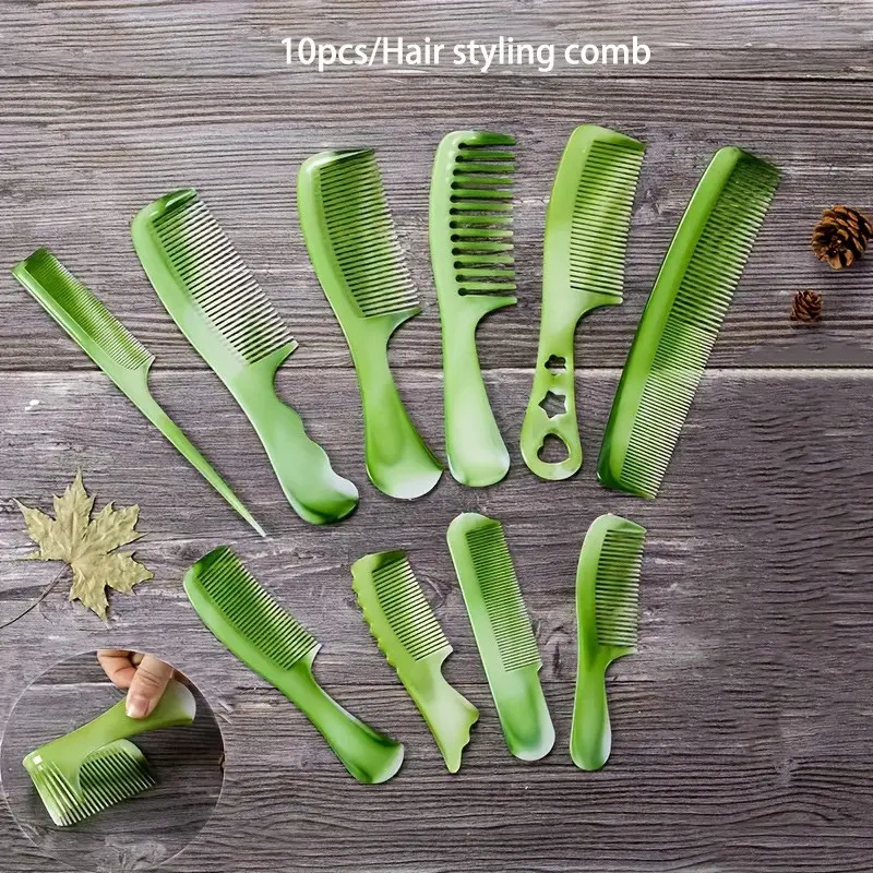 10pcs Durable Plastic Oxford Comb Set, Thickened Hairbrushes for Home Use, Break-Resistant and Drop-Proof, Ideal for Daily Grooming