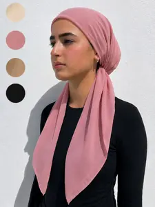 Women's Plain Wrap Headscarf, Elegant Soft Mesh Fabric, Breathable Sweat-Wicking, Daily Modest Fashion, Eid Birthday Gift for Muslim Women
