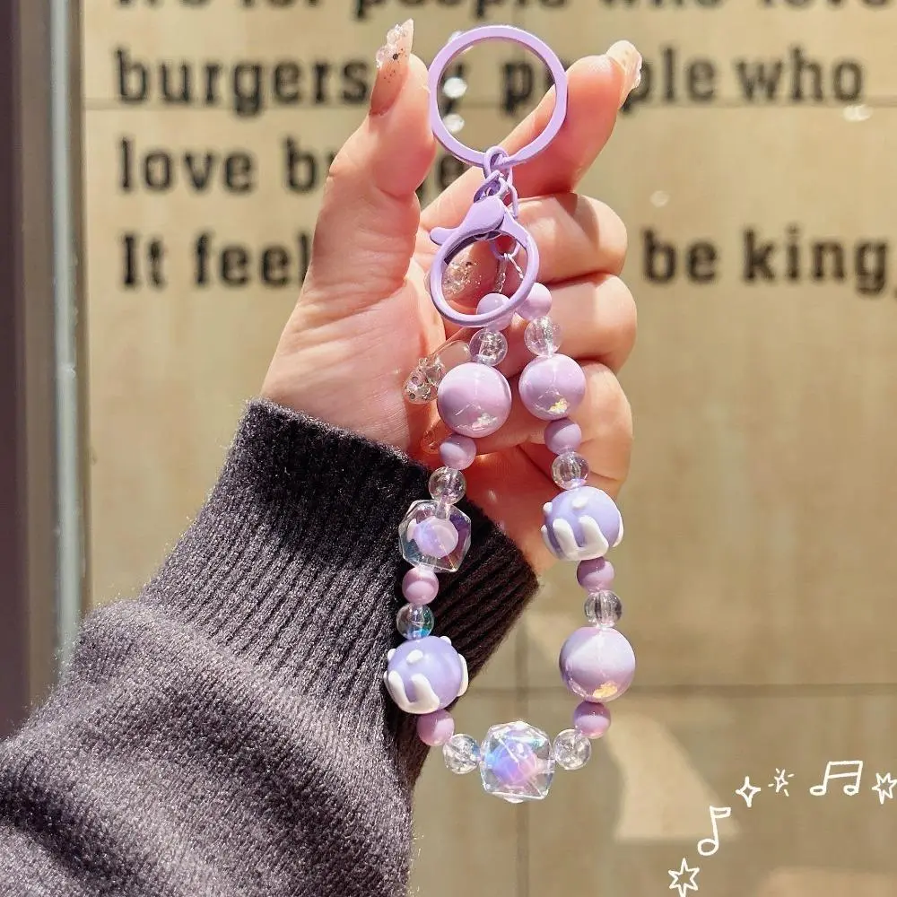 2026 New Candy Color Plated Beaded Keychain - Cute Small Cartoon Pendant Charms & Twillies, DIY Doll Pendant, Lightweight Phone & Bag Decor Charm