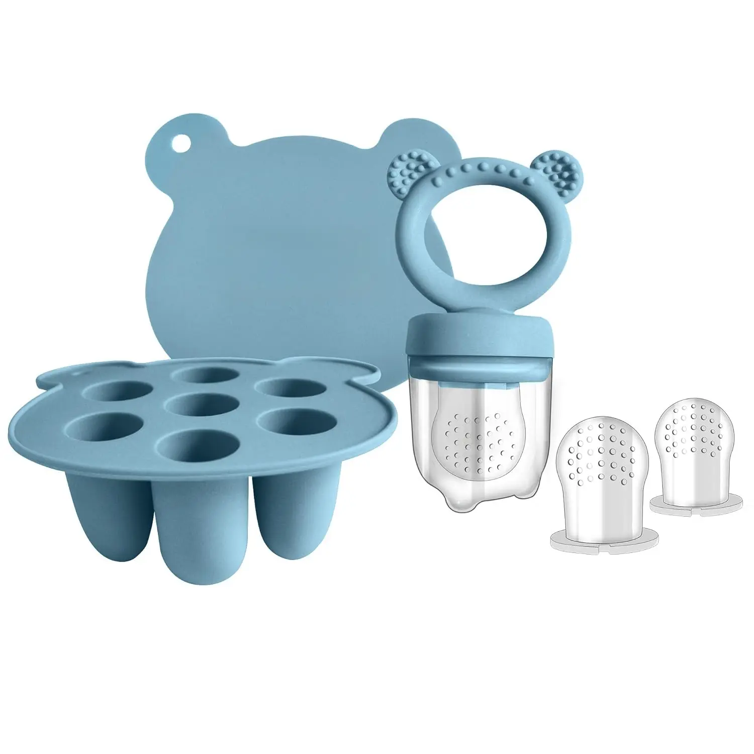 Silicone Baby Food Feeder Pacifier, Breast Milk Popsicle Teether Forage Feeder, Breastmilk Storage Container, Freezer Tray & Teething Soothing Relief Molds, No, For Babies
