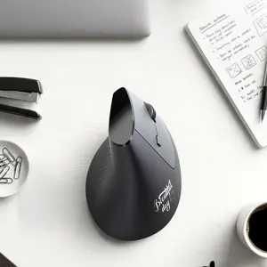 Mofii M11 Ergonomic Vertical Mouse, 2.4G Bluetooth Dual Mode, Rechargeable, 3 DPI Levels, Universal Fit for All Palm Sizes, Black&White, for PC/Laptop/Tablet