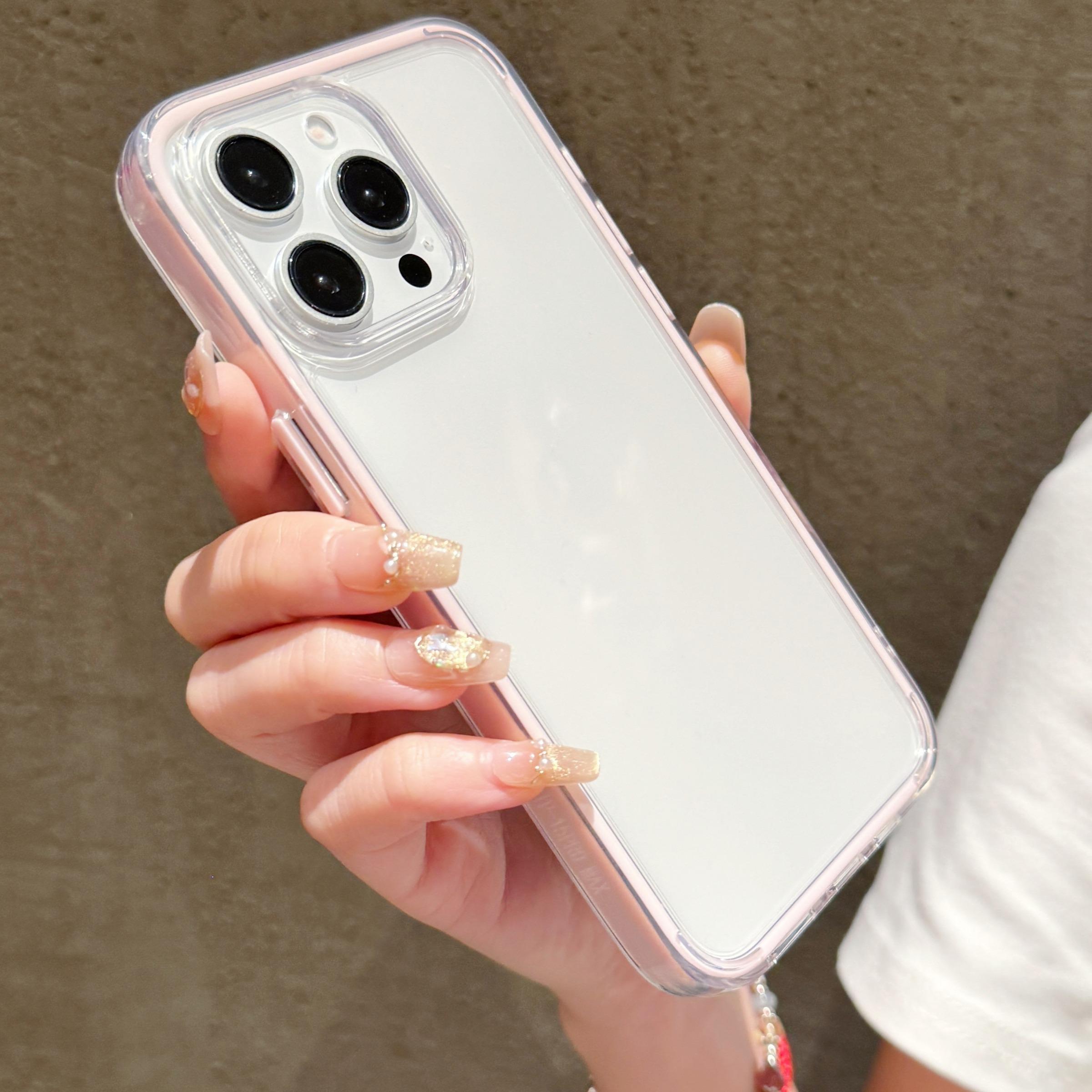 A stylish high-quality contrasted transparent anti-drop iPhone 15 smartphone case, made of soft rubber with transparent material, compatible with iPhone 17/17 Pro/17 Pro Max/16/16 Pro/16 Pro Max/13/13 Pro/13 Pro Max/12/12 Pro/12 Pro Max/11/11 Pro/11 Pro M
