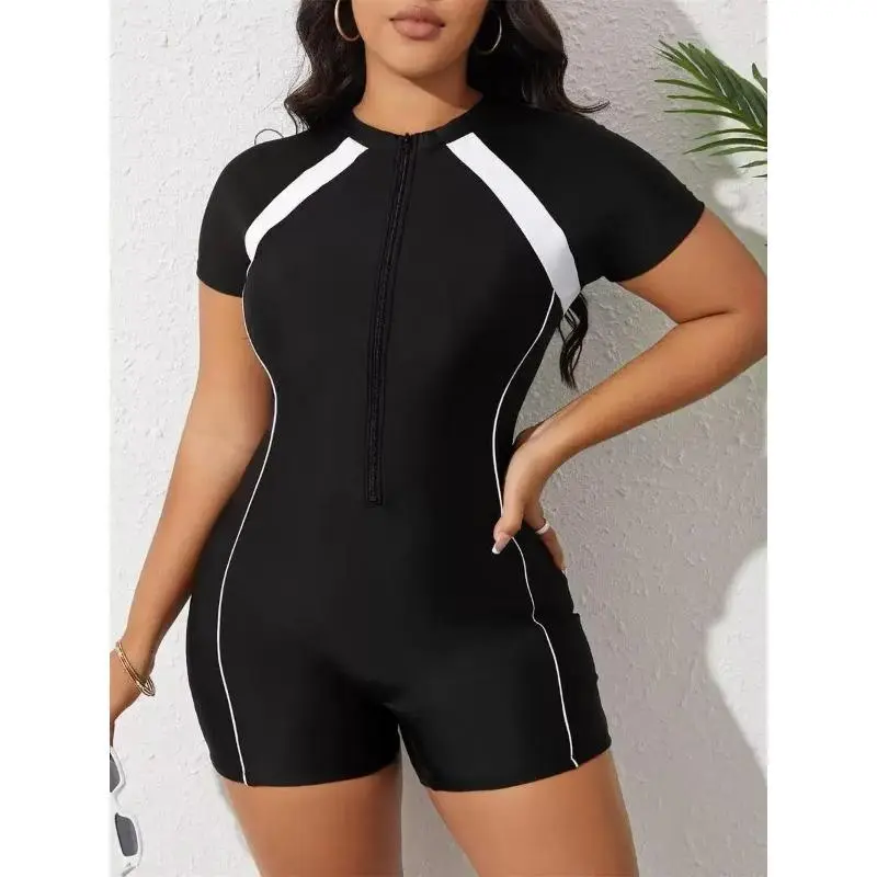Tummy Control Full Coverage One‑Piece Wetsuit, Durable Comfortable Conservative Swimwear for Surfing Ocean Adventure Water Sports