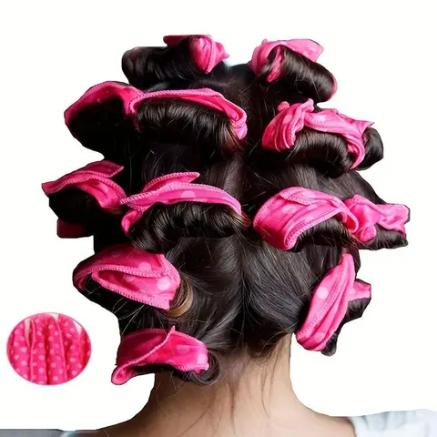 Flexible & Soft Heatless Hair Curler, 10pcs/set Sleeping Hair Curlers, Natural Curl, Wave and Soft Curls Sleeping DIY Sponge Hair Styling Tool, Soft Hair Curlers, Heatless Curls Overnight