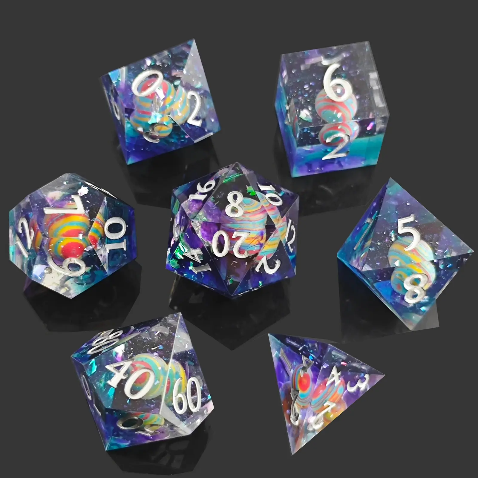 Star Planet New Multi-Face Dice, Numbered Dice for Role-Playing Table Games, 4/6/8/10/12/20 Sided Dice Props, Rpg Accessories