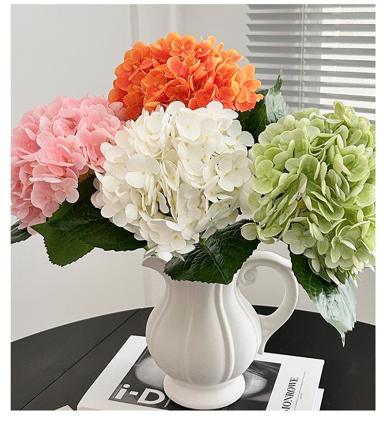 3D Moist Feeling Big Hydrangea Artificial Flower 176 Pieces Hotel Decorative Floral Wedding Decoration Fake Flower Film Hydrangea