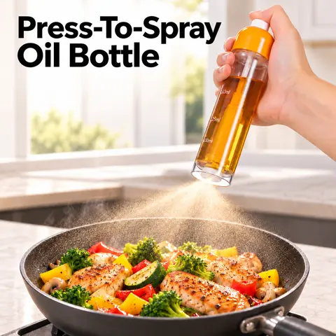 Oil Sprayer for Cooking, Refillable Olive Oil Spray Bottle with Bottom Nozzle, Fine Mist Cooking Oil Mister for Air Fryer, Salad, BBQ & Kitchen-YY