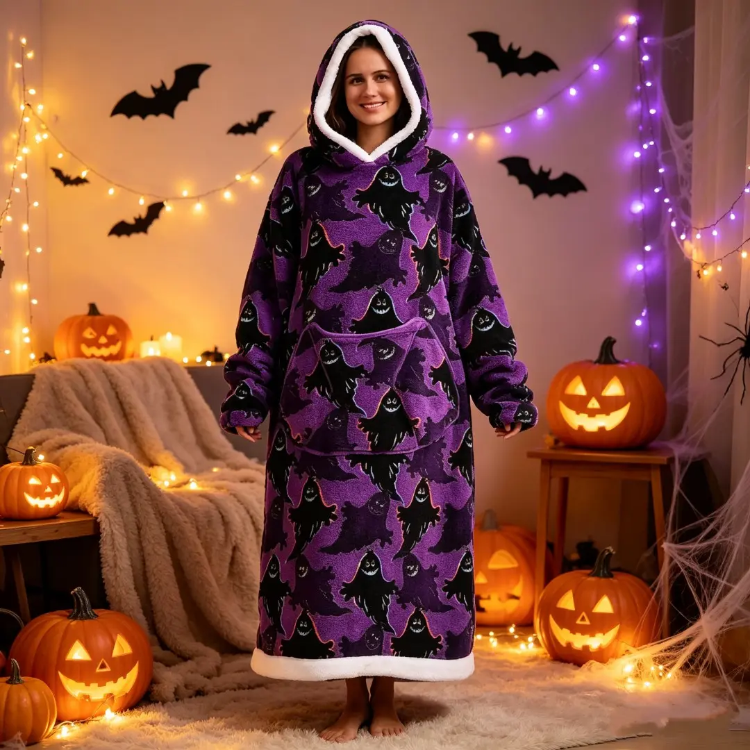Oversized Blanket Hoodie, Ultra Soft Warm Wearable Blanket Sweatshirt, Holiday Fashion, Gift for Christmas, Valentine's Day, Halloween