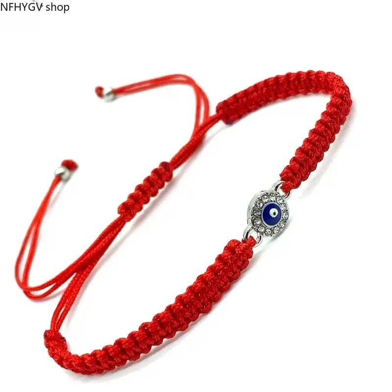 2Pcs Turkish Evil Eye Macrame Bracelets, Classic Nazar Protection Amulet Hand-Woven Adjustable Wrist Jewelry, Boho Lucky Spiritual Charm Trendy Accessory For Daily Wear And Holiday Gift Giving