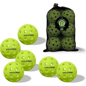 6-Pack Premium Pickleball Balls - USAP Approved, 40 Holes Outdoor/Indoor Pickle Balls with Bag, Perfectly Balanced, High Bounce True Flight for Tournament Play