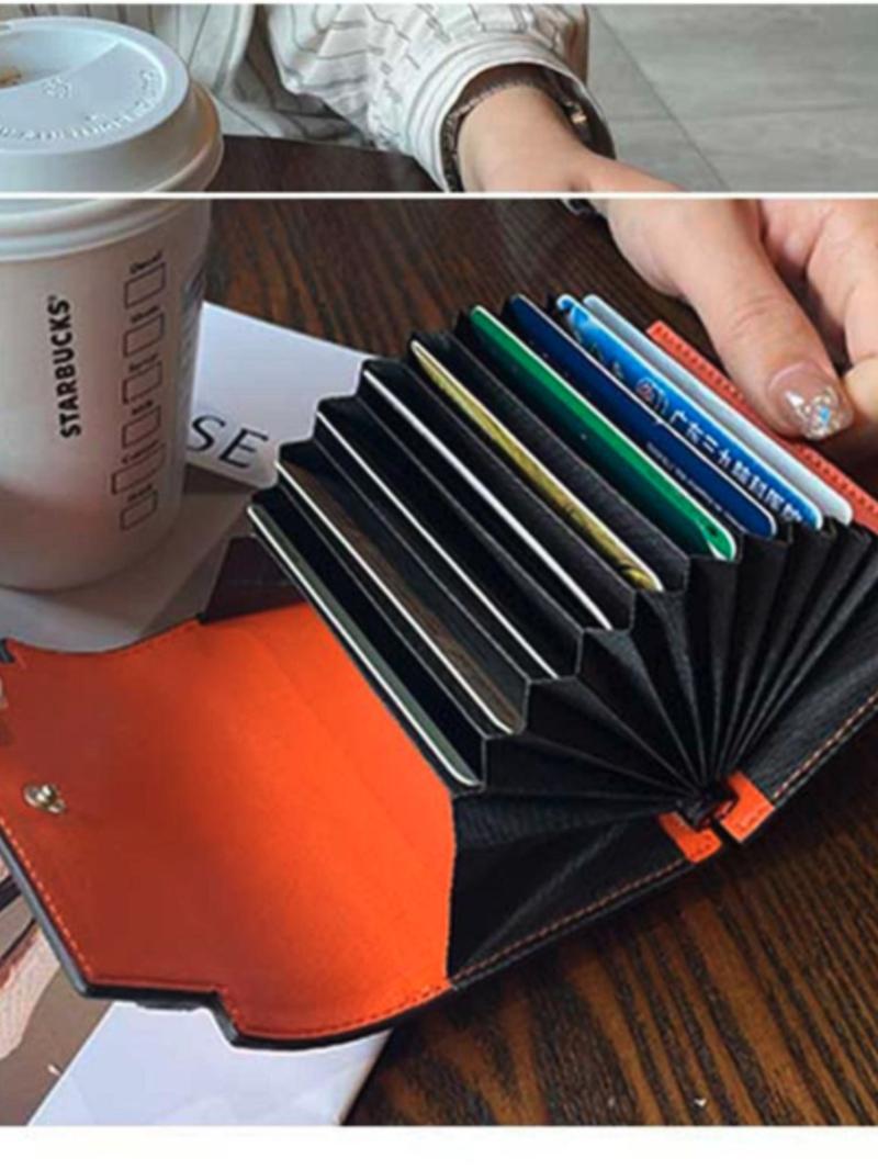 Ultra Thin Leather Card Holder Zipper Card Case with Lock Keychain Compact Wallet for Men Women Daily Travel Secure Storage Design