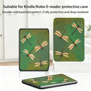for Kindle/kobo/Tolino Case Dragonfly Green Pattern Design for New Kindle 11Th 2019, for Kindle 11th Generation Case for Kindle 11Th (2022/2024), 6-Inch, 7-Inch Kindle Paperwhite 12Th Generation 2024 Vision Color (2024) /Vision 6 (2021）/Shine Color (2024)