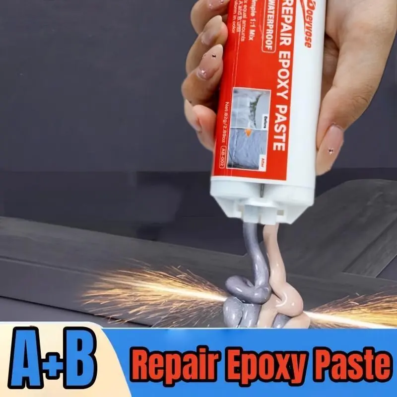 High-Temperature Durable Car Adhesive, Repair Epoxy Paste for Exhaust Pipes, Mudguards & Plastic Shells, Automotive Sealing Agent, Strong Adhesive