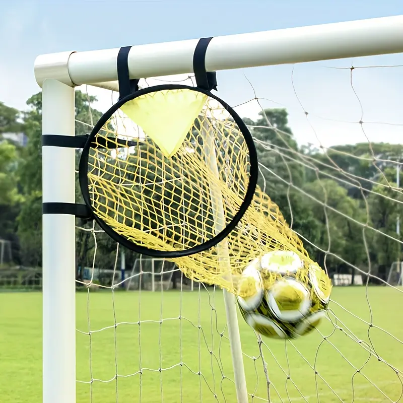 1 X Yellow Soccer Goal Target Net, Rebound Net, Foldable Soccer Net, Goal Pocket for Free Kick Shooting Practice, Soccer Goal Positioning Training Net Pocket