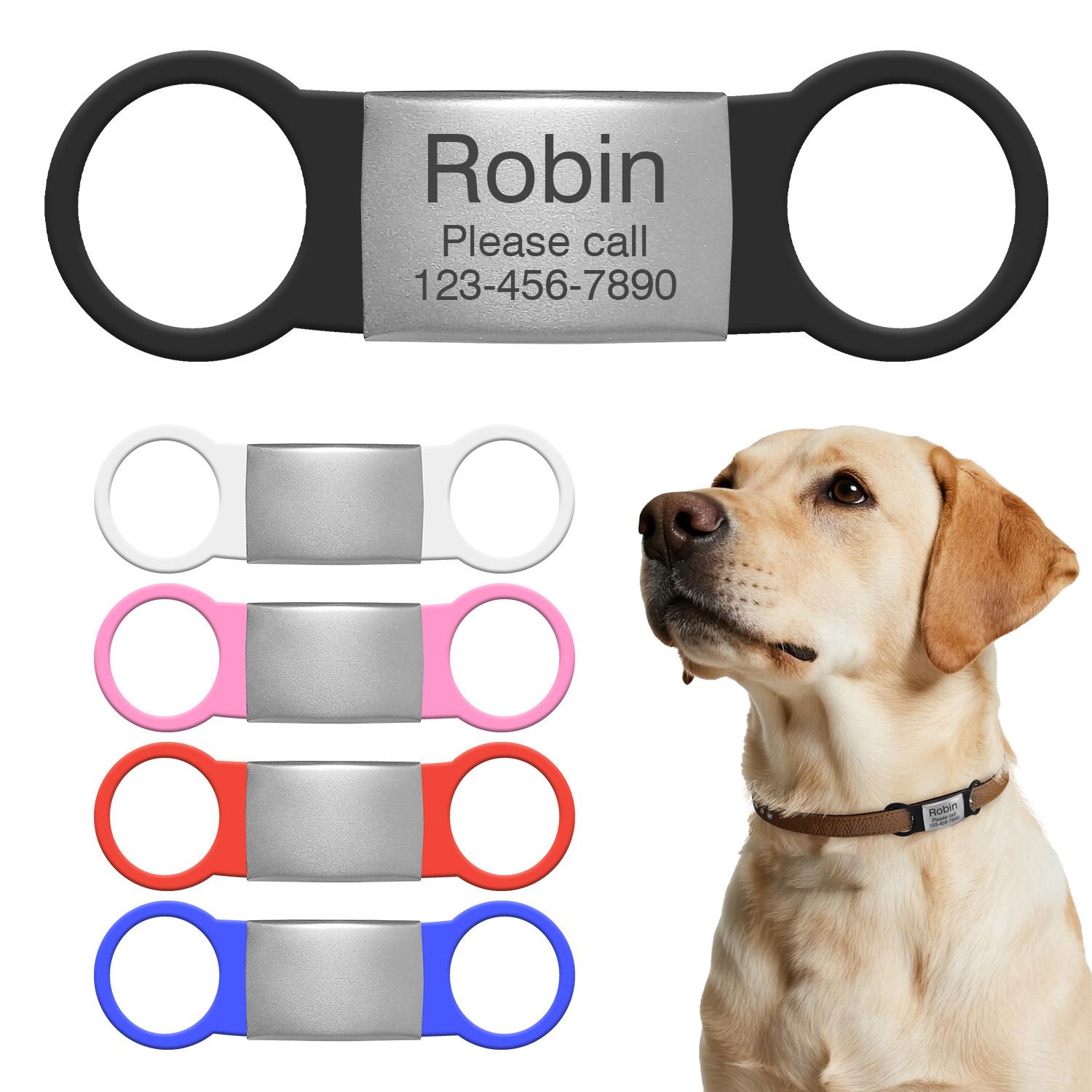 LIVEKEY Personalized Dog Tag for Pets - Waterproof Engraved Dog Name Tag - Slide On Cat ID Tags - Customizable with Pet Name and Contact Information Collars Leash