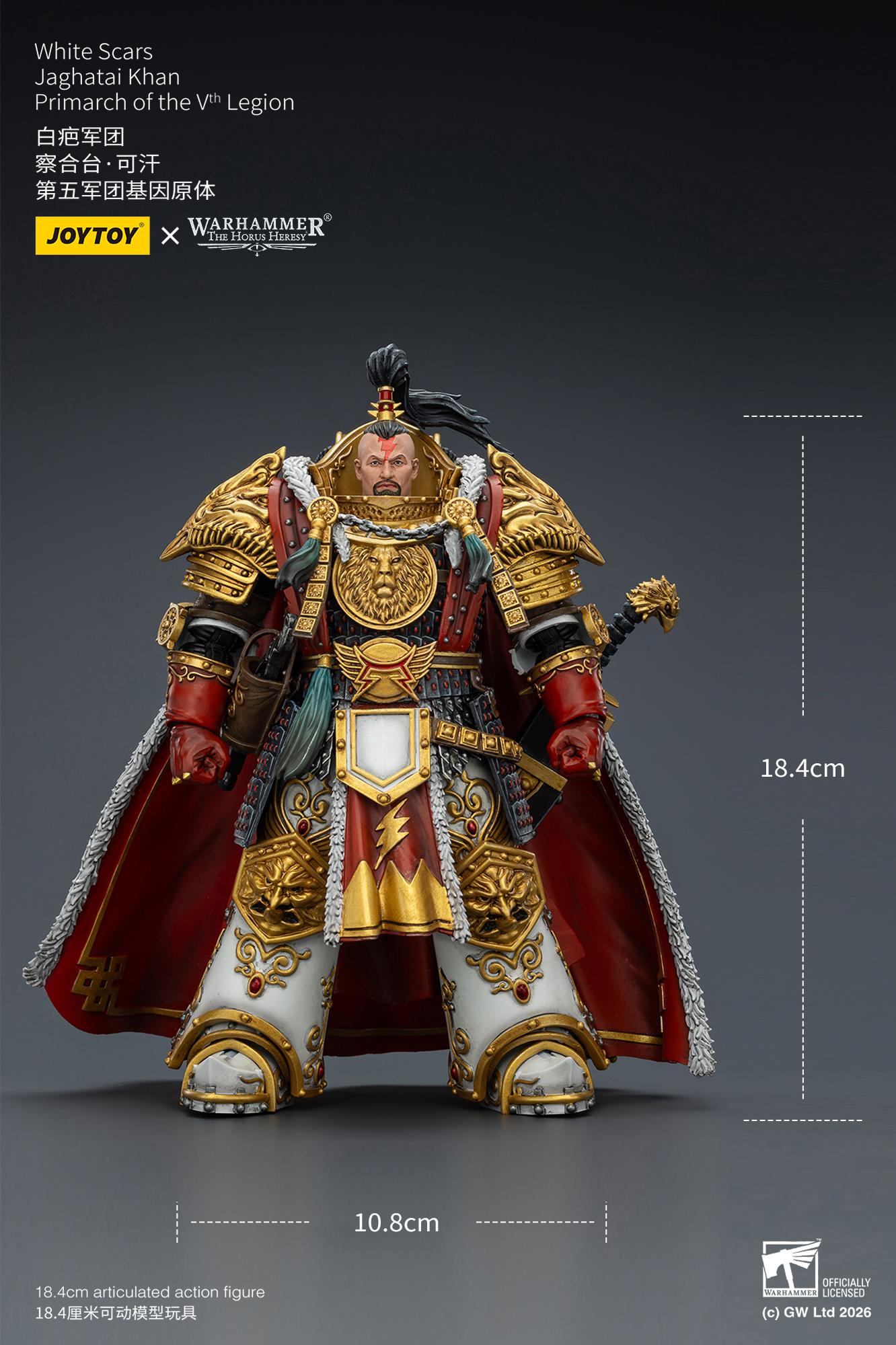 JOYTOY Warhammer "The Horus Heresy" White Scars Jaghatai Khan Primarch of the Vth Legion outdoorfun