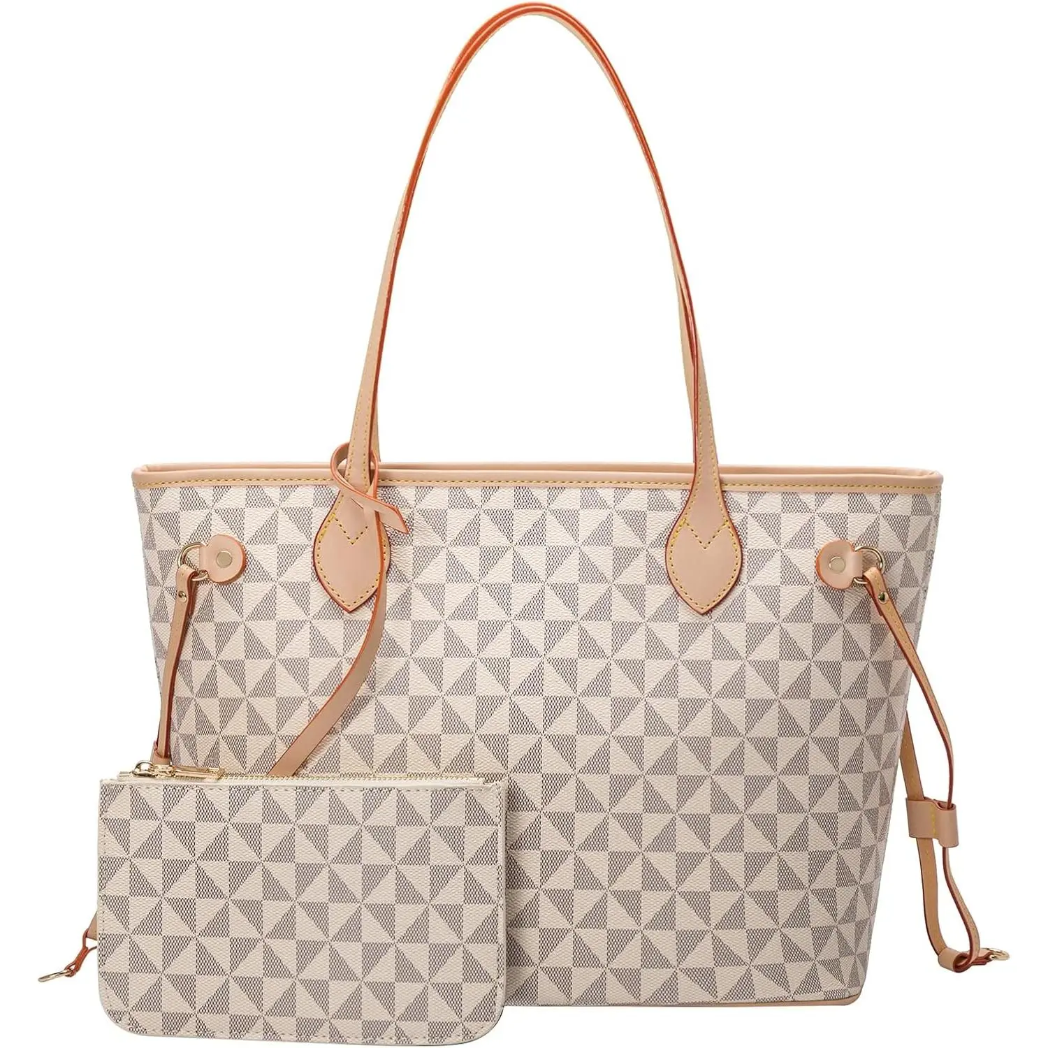 Handbags for Women Designer Fashion Purses Top Handle Satchel  Bags 2 count with Small Wallet (White) | Top Handle Satchel