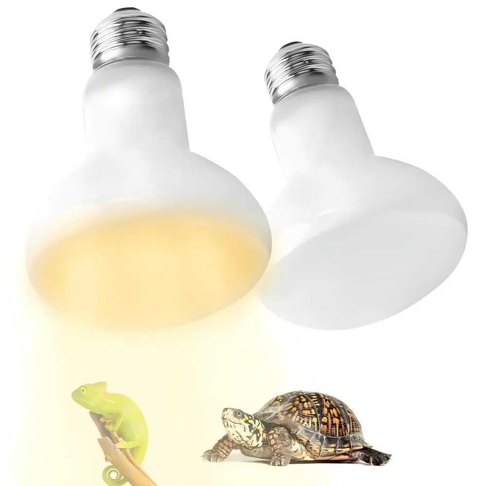 Reptile Heating Lamp Bulb, Natural Sunlight Simulation, 100w, 2 Pack, Ideal for Bearded Dragon, Lizard, Turtle, Snake Enclosures