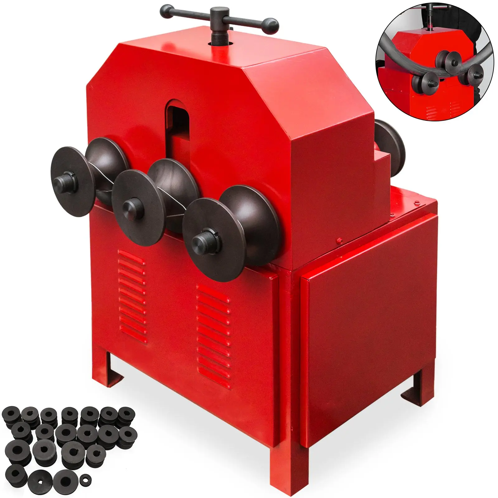【DealsForYouDays】VEVOR Pipe Tube Bender, 9 Round and 8 Square Die Set Electric Pipe Tube Bender 1.5KW Multi-function Electric Pipe Bender