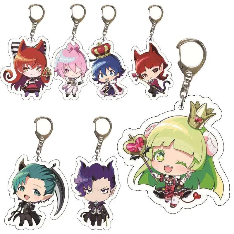 Cartoon Anime Welcome To Demon-School Iruma-kun Keychain Suzuki Iruma Valac Clara Figure Decoration Bag Car Key Ring Charm Gifts