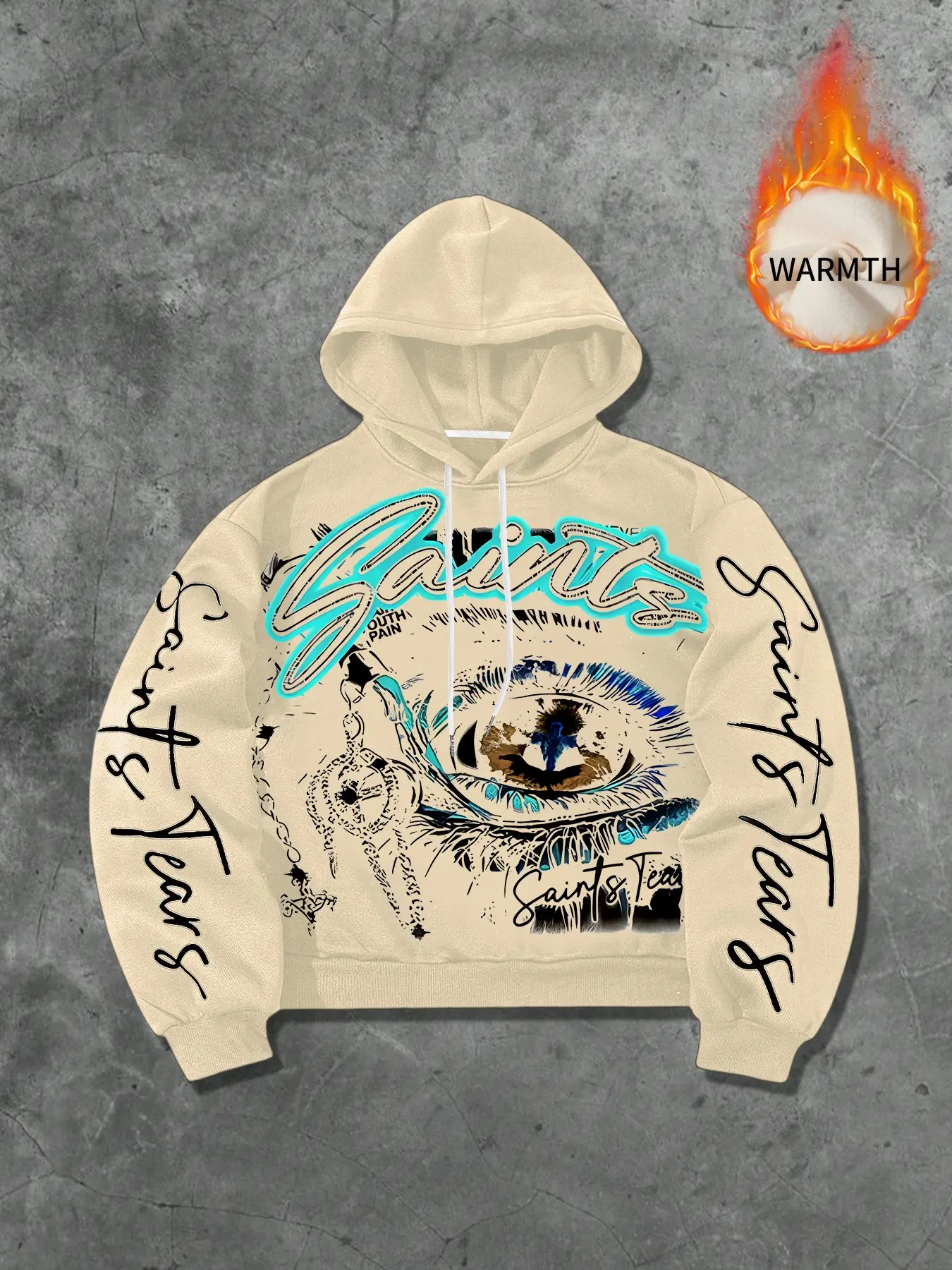 Unisex Loose Fit Sweatshirt, Graphic Print Hoodie, Soft Warm Fleece, Fall Winter Casual Wear, Street Style Outerwear