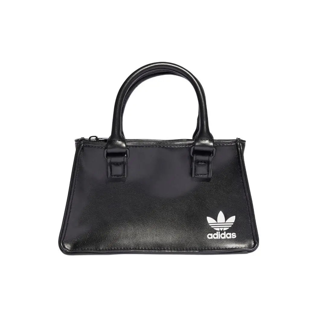 Adidas Originals x Ksenia Schnaider Co-Branded Vegan Leather Zippered Casual Handbag for Women in Black