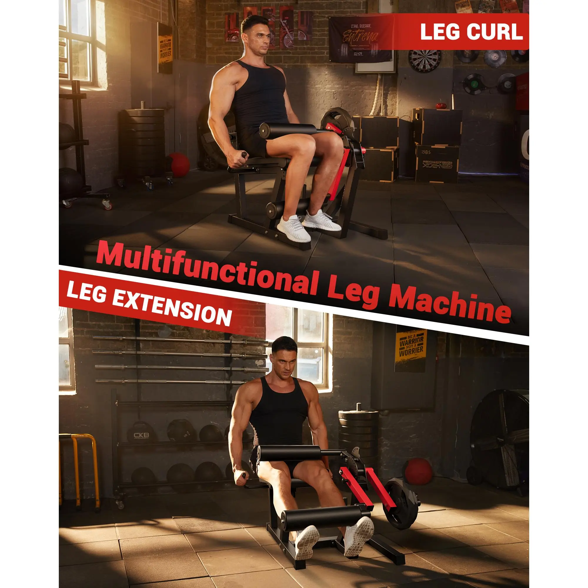 Unisex Multi-Function Leg Extension-Curl Machine - 700LBS Capacity Home Strength Train Equipment, Adjustable Bench for Leg Press, Hamstring Twist, Hip Thrust, Calf Raise - Heavy Duty Lower Body Gear